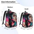 thumbnail image 3 of Honeii Vibrant Street Art Portrait Print Canvas College Laptop Backpack, Durable Rucksack Travel Notebook Bag School Backpack Book Bag for Men Women-Small, 3 of 7