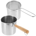 thumbnail image 1 of COMPUKAS 1 Set Stainless Steel Tempura Frying Pot With Basket Fryer For Efficient Cooking For Home Kitchen Use, 1 of 8