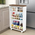 thumbnail image 2 of MAYEERTY 4-Tier Slim Rolling Storage Cart, Lockable Wheels Narrow Gap Organizer for Kitchen Bathroom Office, 2 of 6