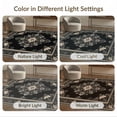 thumbnail image 7 of ODIKA 5'x7' Washable Area Rug Farmhouse Traditional Motif Delicate Border Detail Desk Dining for Small Living Room, Bedroom, Easy Care, Non-Shedding, Pet Friendly, 7 of 7