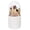 White, variant on JessLab 360° Rotatable Makeup Brush Holder Organizer with Lid, Dustproof Storage Cup, Black