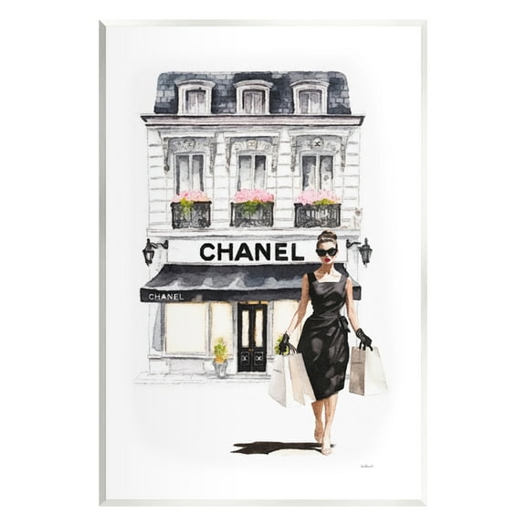 Stupell Industries Shopping Fashion Storefront Town & City Painting Unframed Art Print Wall Art, 10 x 15