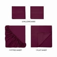 thumbnail image 4 of Superior 400-Thread Count Egyptian Cotton Deep Pocket Sheet Set Of 4 Pieces, King, Plum, 4 of 9