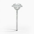 thumbnail image 3 of Eterna Jewel2 Ct Lab Created Diamond Engagement Ring - 14K White Gold Plated Round Cut Halo Solitaire with Accents Design for Women - Beautiful Gift for Her - Perfect for Celebrating Love, 3 of 3