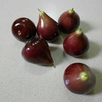 PTOOTP Coffee Colored Plastic Artificial Fig Fruit Decorative Lifelike Home Decor 3pcs