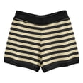 thumbnail image 4 of IWRICH Women's Striped Micro Shorts Knit Low Rise Booty 20s Mini Shorts Elastic Waist Stretchy Home Bottoms Coffee One Size, 4 of 4
