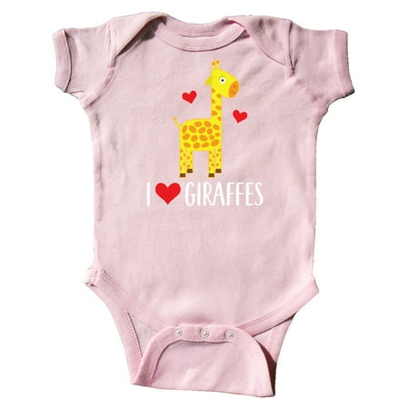 

Inktastic I Love Giraffes Zoo Animal Gift Baby Boy or Baby Girl Bodysuit