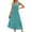 Green, variant on Diufon Summer Women's Maxi Dresses Solid Color Pleated Dress Casual Square Neck Sleeveless Dress