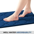 thumbnail image 5 of 2 Piece Geometric Design Solid Color Memory Foam Rug Set Non-Slip PVC Backing, 5 of 7