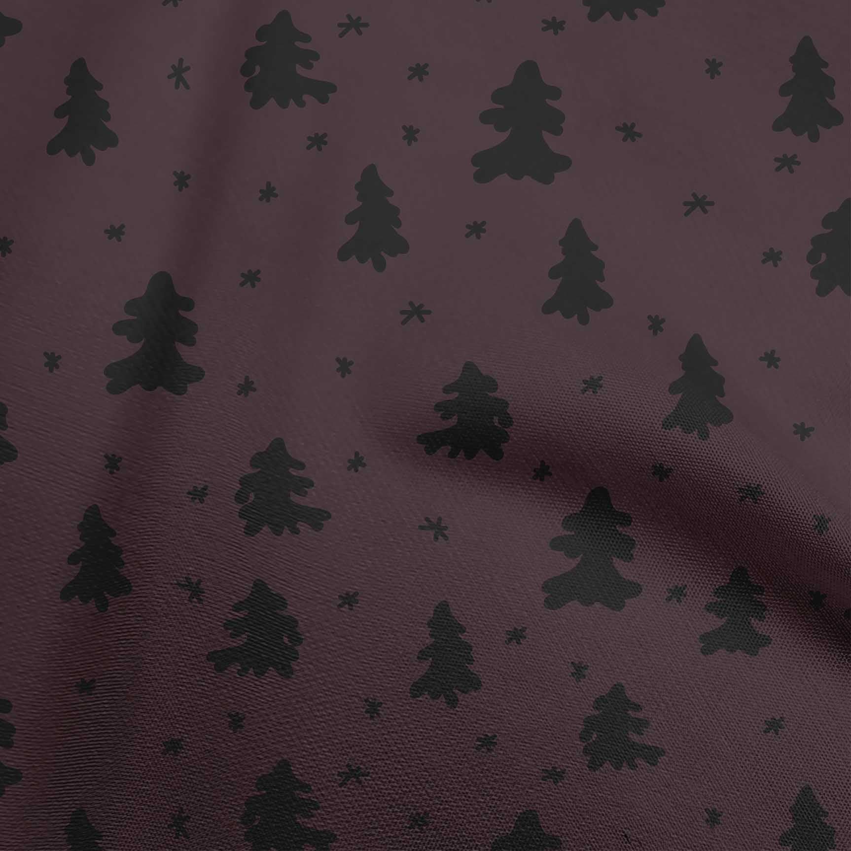 oneOone Cotton Poplin Twill Grayish Blue Fabric Christmas Tree Dress Material Fabric Print Fabric By The Yard 56 Inch Wide