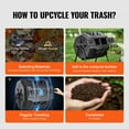 thumbnail image 2 of KFFKFF Compost Bin, 43-Gallon Double Chamber Rotating Compost Tumbler, Spacious Tumbler Composter with Dual Access Doors and Metal Structure, BPA-Free Compost Bin, 2 of 9