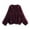 Wine, variant on aidice Tops for Women Trendy Deep V Neck Long Sleeve Ruffle Button up Loose Comfy Solid Color Shirts