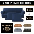 thumbnail image 3 of Housse de Coussin pour Sofa à Coussin en T (Moyen, Marine), 3 of 7
