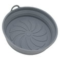 thumbnail image 2 of ZPSHYD 2 Plaques De Cuisson en Silicone pour Friteuse à Air – Plateau Rond Antiadhésif Domestique avec Protection Contre Les éclaboussures D'huile pour Un Nettoyage Facile.(Foldable-Gris), 2 of 14