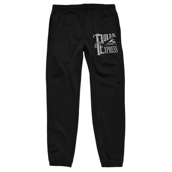 Polar Express Train Vector Art Men's Black Jogger Pants-XXL