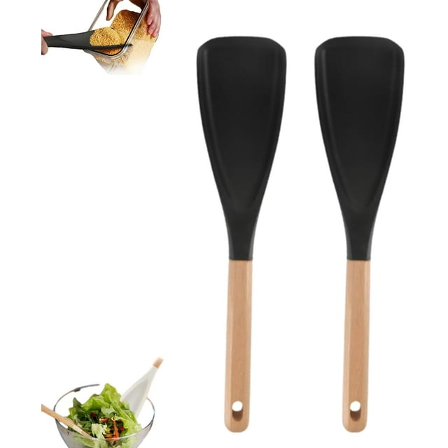 Cedar and Ash Spoon, Cedar and Ash Spoonula, 2-in-1 Multifunction Cooking Spoon Spatula, Upgrade Widen & Enlarge, Withstand High Temperatures up to 446℉, Nonstick Cook wares