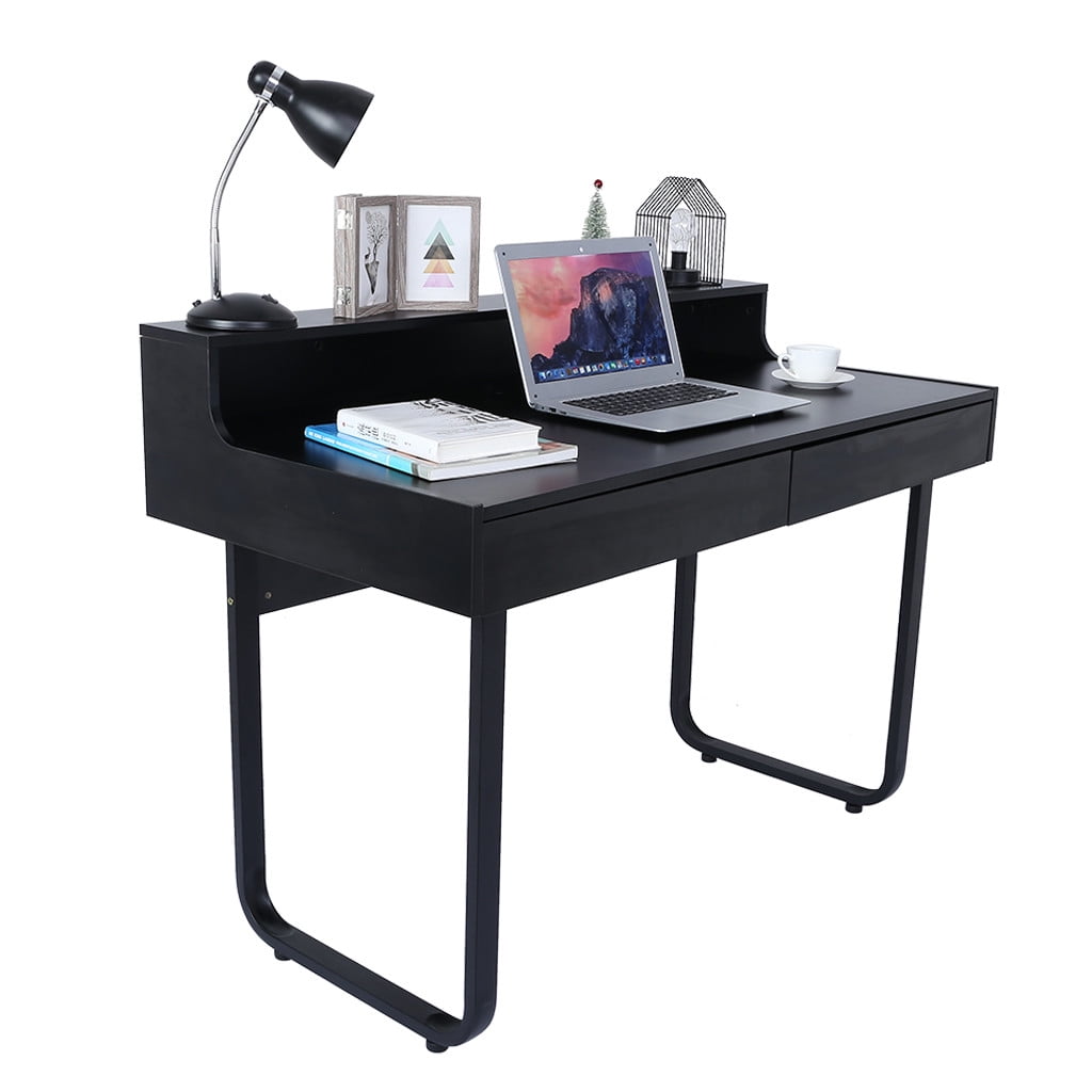 Modern Computer Desk Laptop Office Table Study Table Workstation With 2 Drawers 