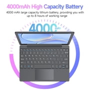 Metal Case Portable Business Mini Laptop Computer Office Travel & Students, 10 Inch Netbook Laptop - Intel J4125, 12GB RAM, 256GB SSD (Expandable), Windows 11, WiFi, Work small Laptop - Grey Laptop