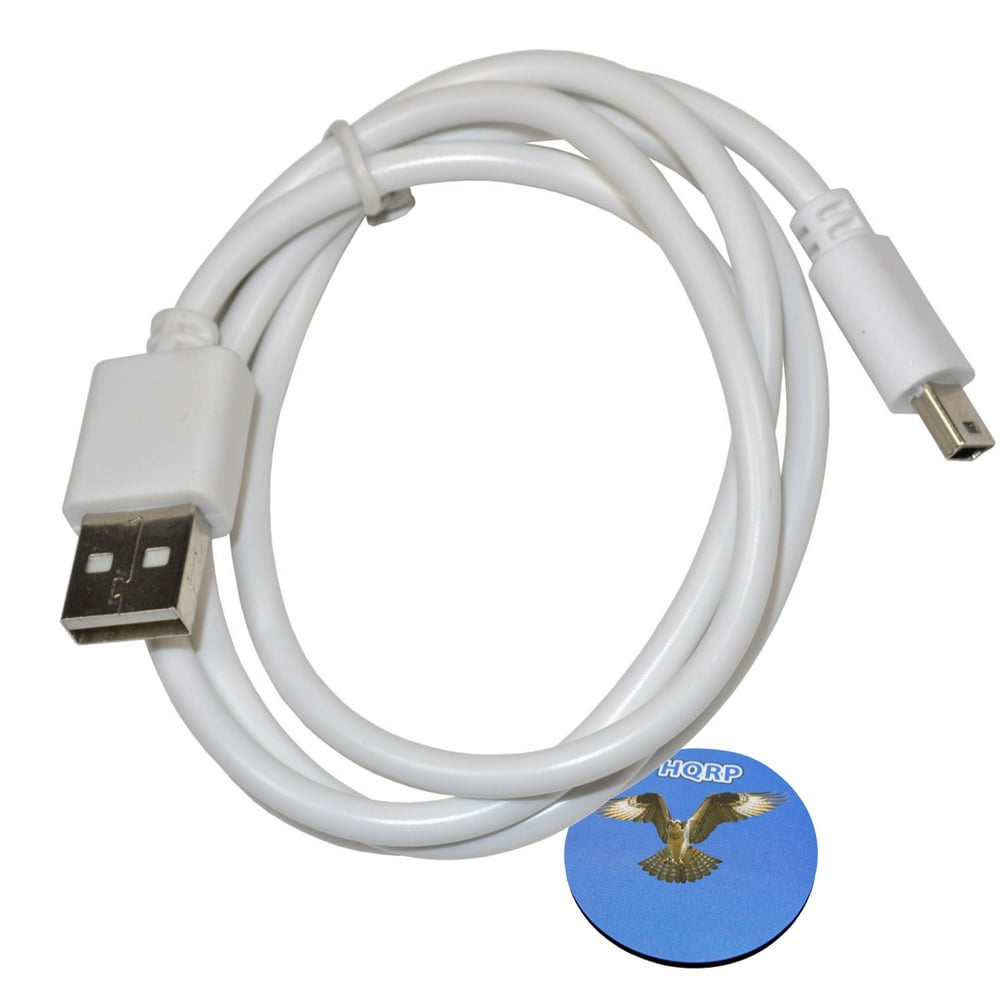 HQRP USB to mini USB Cable (White) for Texas Instruments TI73 Explorer