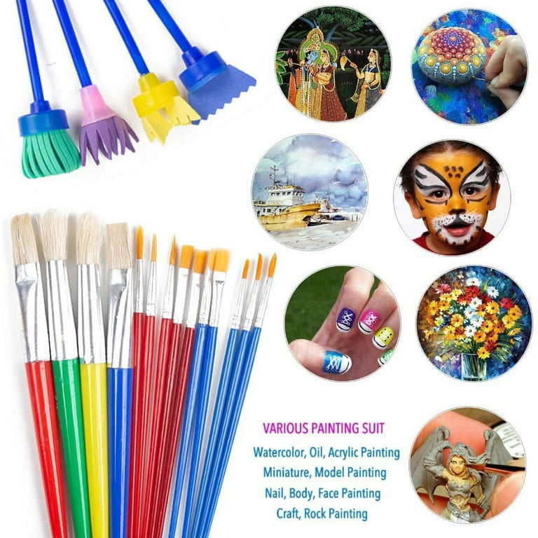 Painting Tool Kit, 34pcs Paint Supplies Include Paint Cups With