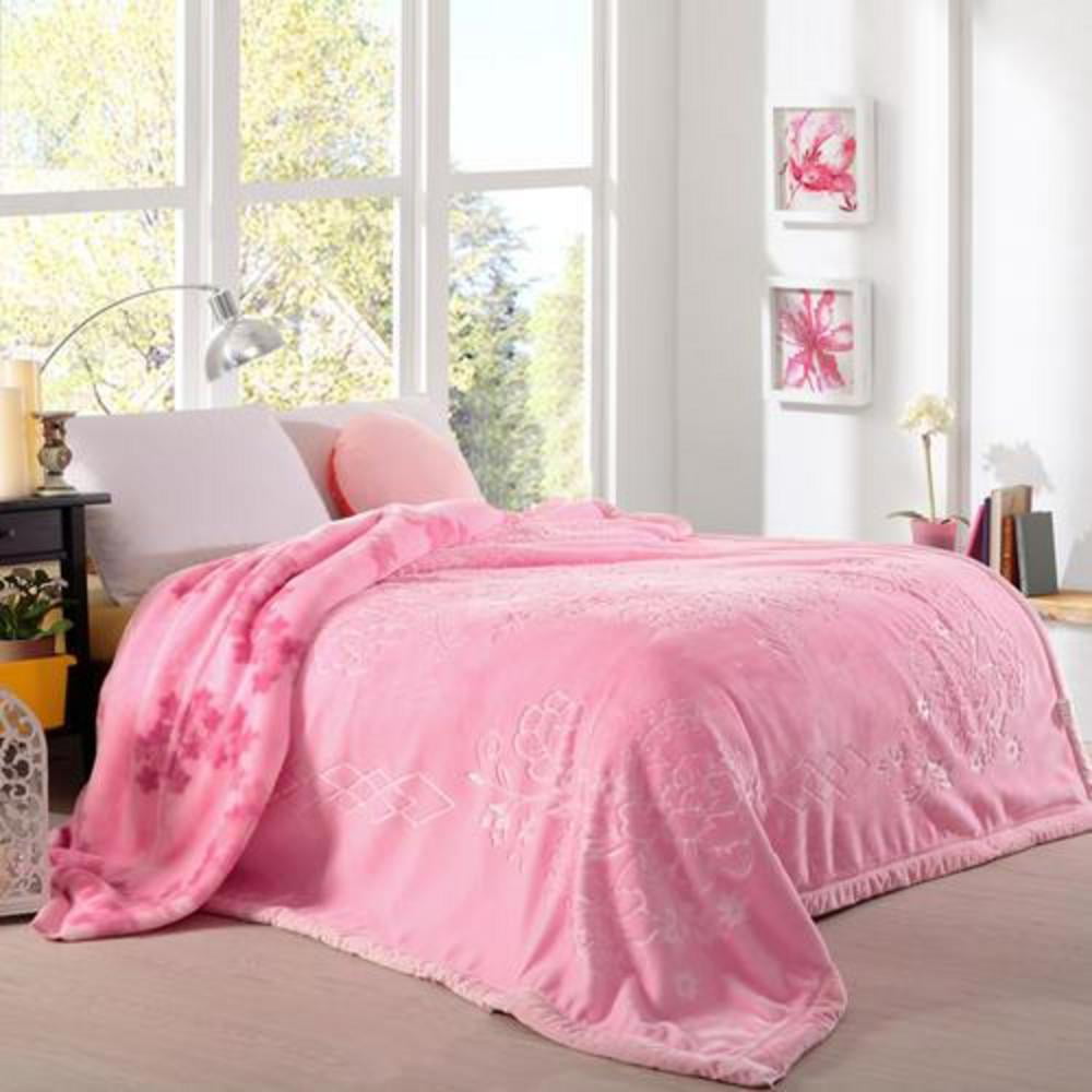DBOZE Fleece Mink Thick Weighted Blanket 2 ply Reversible Warm Korean