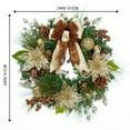 thumbnail image 5 of Yesfashion Gold Christmas Wreaths for Front Door Outside, 24 inch Outdoor Lighted Wreath for Christmas Decor, Christmas Ornament Wreaths for Windows Fireplace Home Decoration, 5 of 7