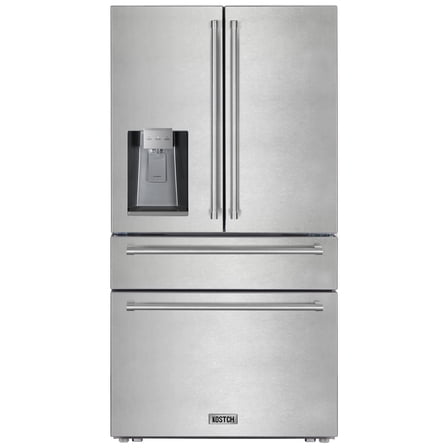 KOSTCH 21.6-cu ft French Door Refrigerator with Ice Maker with Water and Ice Dispenser