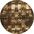thumbnail image 1 of Ahgly Company Tapis Rond Lavable en Machine Intérieur Transitionnel Rouge Nuit, 3 Pieds Rond, 1 of 7
