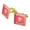 Gold, variant on Peanut Buddha Butter Funny Humor Square Cufflink Set - Silver or Gold