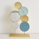 thumbnail image 1 of Escultura de pared de espejo Chic Shabby Round Metal Wall Art Decor Estatuas De Mesa 22x8x37.5cm SM SunniMix Arte de metal Escultura de pared Estatuas Hogar Sala de estar, 1 of 5