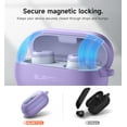 thumbnail image 3 of SURITCH Protective Cover Case for Beats Solo Buds 2024 Earbuds, with Magnetic Lok & Carabiner & Keyring & Cleaning Kit, Purple, 3 of 8