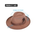 thumbnail image 6 of PULLIMORE Fedora Hats for Men & Women Wide Brim Felt Hat Dress Panama Trilby Hats, 6 of 8