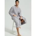 thumbnail image 7 of Men'S And Women'S Same Towel Material Pure Bathrobe, Thick Long Sleeved Long Bathrobe, Soft Absorbent Bath Towel, Colorful Home Robe, Bathroom Supplies, Couple'S Nightgown, Kimono Collar Bathrobe, 7 of 7