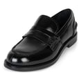 thumbnail image 2 of Jeffrey Campbell Colleague Black Leather Round Toe Slip On Fashion Flats Loafers (Black, 8), 2 of 4