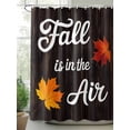 thumbnail image 2 of Fsddascl Fall Maple Shower Curtain Set - Extra Long 72" x 96" Washable Bathtub Curtain with 12 Hooks, Thanksgiving Leaves Farmhouse Brown Wood Plank Waterproof Fabric Shower Curtains for Bathroom, 2 of 6
