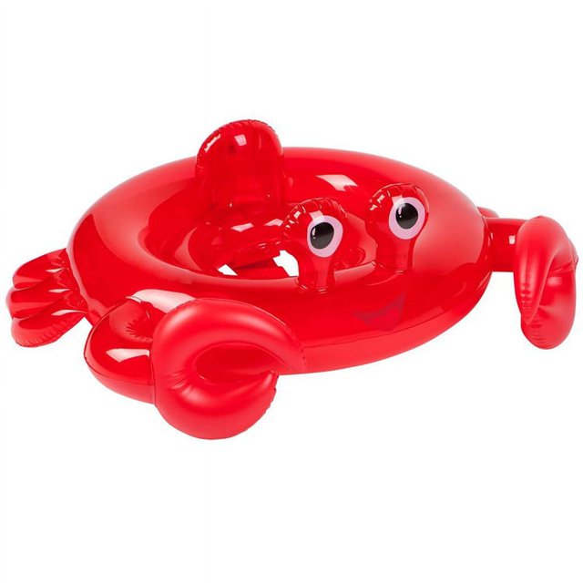 1 Uds. Asiento inflable de agua flotante, cangrejo rojo inflable, anillo de natación, asiento flotante para niños-rojo