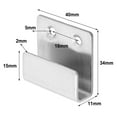 thumbnail image 2 of Stainless Steel U-Shape Corner Brackets 40x11x34mm Silver Hanging Hooks Rust-Proof Support Tiles Mirrors Wall Mount Hardware Durable Metal Fixture Home Improvement Building Supplies, 2 of 10