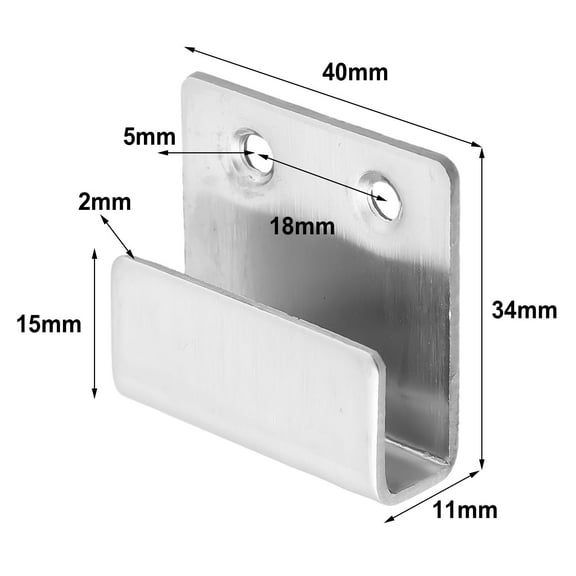 U-Shape Corner Brackets Silver Stainless Steel Hanging Hook