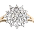 thumbnail image 3 of 9ct Gold Jewelco London Round 0.3ct Diamond Tiered Snowflake Cluster Ring, 3 of 7