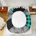 thumbnail image 5 of Manfei Farm Horse Queen Sheet Sets 4 Pieces, Black Cyan Plaid Flat Sheet, Animal Theme Queen Fitted Sheet, Super Cozy Room Decor, 5 of 7