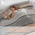 thumbnail image 4 of Vintage Dark Grey Stripes Bedding Duvet Cover Set Full Size 4 Pieces Peeling Paint Effect Theme Bedding Set with Zipper Closure, 1 Comforter Cover 86x86 Inches 1 Flat Sheet & 2 Pillow Cases, 4 of 7