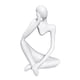 thumbnail image 1 of Figura de escultura de pensador artístico elegante, coleccionable, obra de arte blanca Usando la mano izquierda, 1 of 8