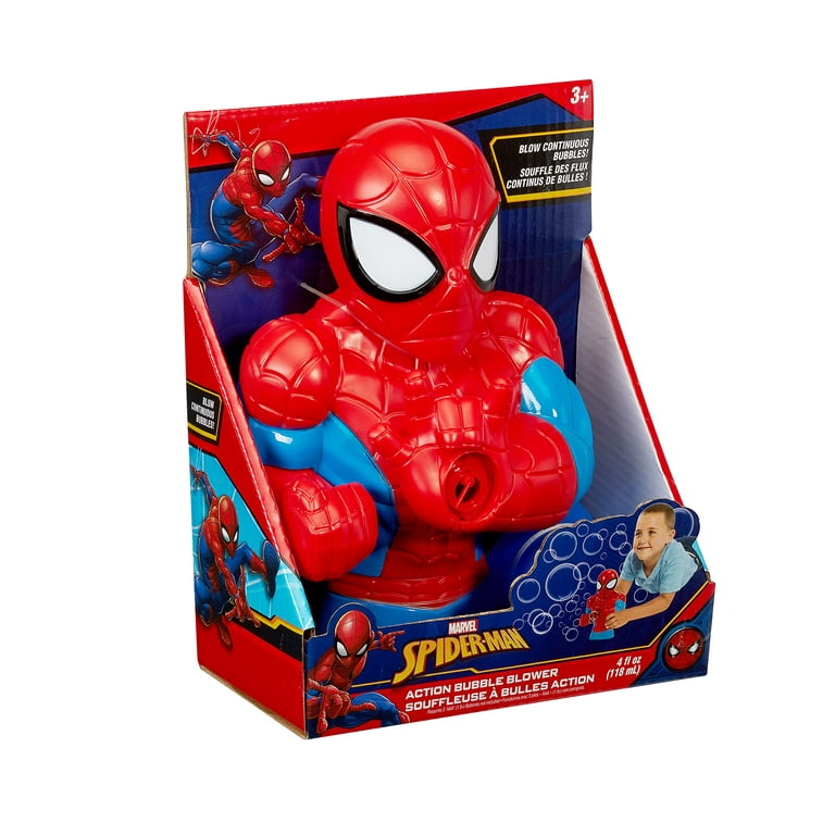 Little Kids Marvel Spider-Man Action Bubble Blower Machine