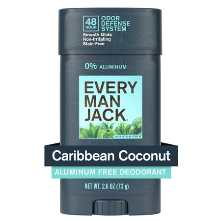 Every Man Jack Caribbean Coconut Premium Deodorant, 2.6 oz