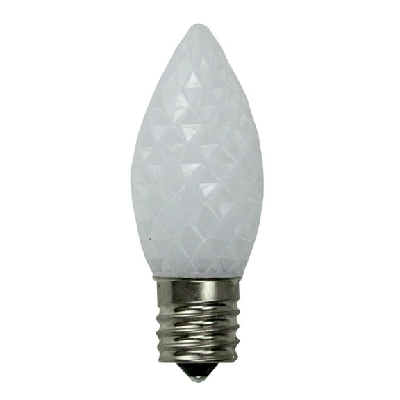 Pack of 25 Faceted LED C9 Pure White Christmas Replacement Bulbs