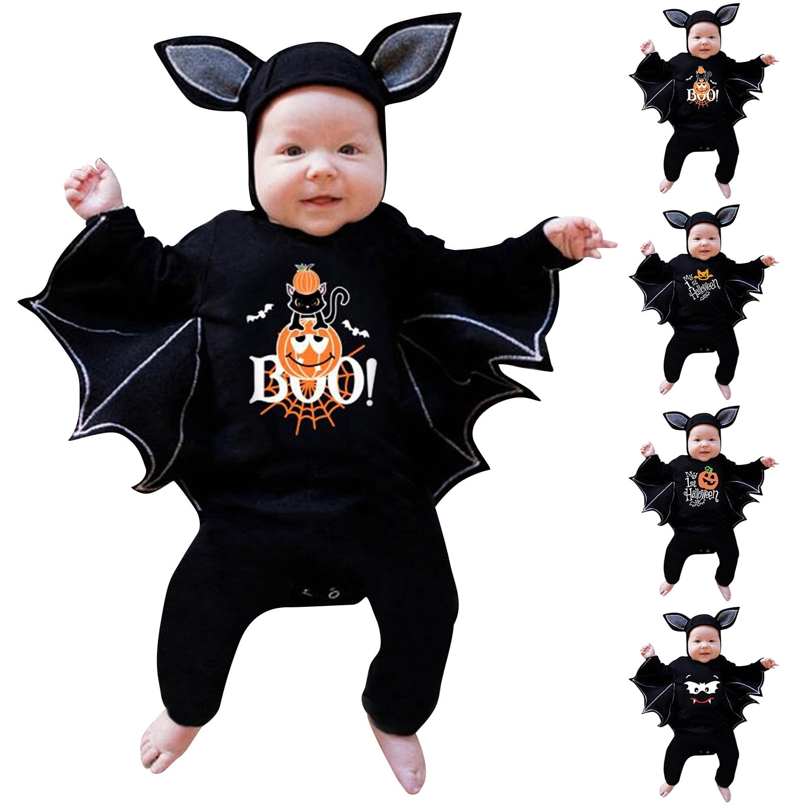 Baby Long Sleeve Long Leg Bodysuit Babys Girls Boys Knit Sweater Floral Spring Winter Long Sleeve Romper Jumpsuit Hat Clothes Z0H-Black, 6-12 Months