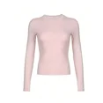 thumbnail image 3 of Camiseta Manga Larga Ajustada Rosa Pálido Para Mujer, 3 of 30