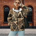 thumbnail image 2 of Uorisanigo Leopard Print Zip Up Hoodies for Women Size 2XL Casual Slight Stretch Long Sleeve Comfy Casual Sweatshirts Oversized Soft Fall Fashion Outfits, 2 of 7