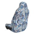 thumbnail image 2 of Wukai Paisley Floral Branches Full Set Car Seat Covers with Soft Padding Universal Auto Front Seats Protector and Cushion Mat, 2 of 5