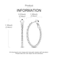 thumbnail image 4 of MULA European Original Solid 925 Sterling Silver Round Hoop Earrings 5A Zircon For Women Jewelry Birthday Gift, 4 of 7
